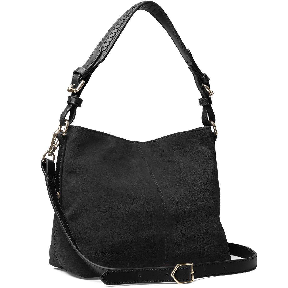Black Fairfax & Favor Mini Tetbury Handbag Angle