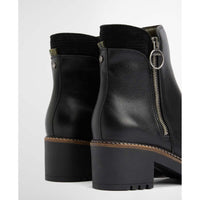Black Barbour Womens Dahlia Heeled Boot Back