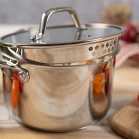 Kuhn Rikon Allround Plus Saucepan With Draining Lid Detail