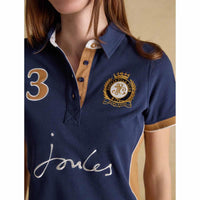 Navy Joules Beaufort Womens Polo Shirt Detail