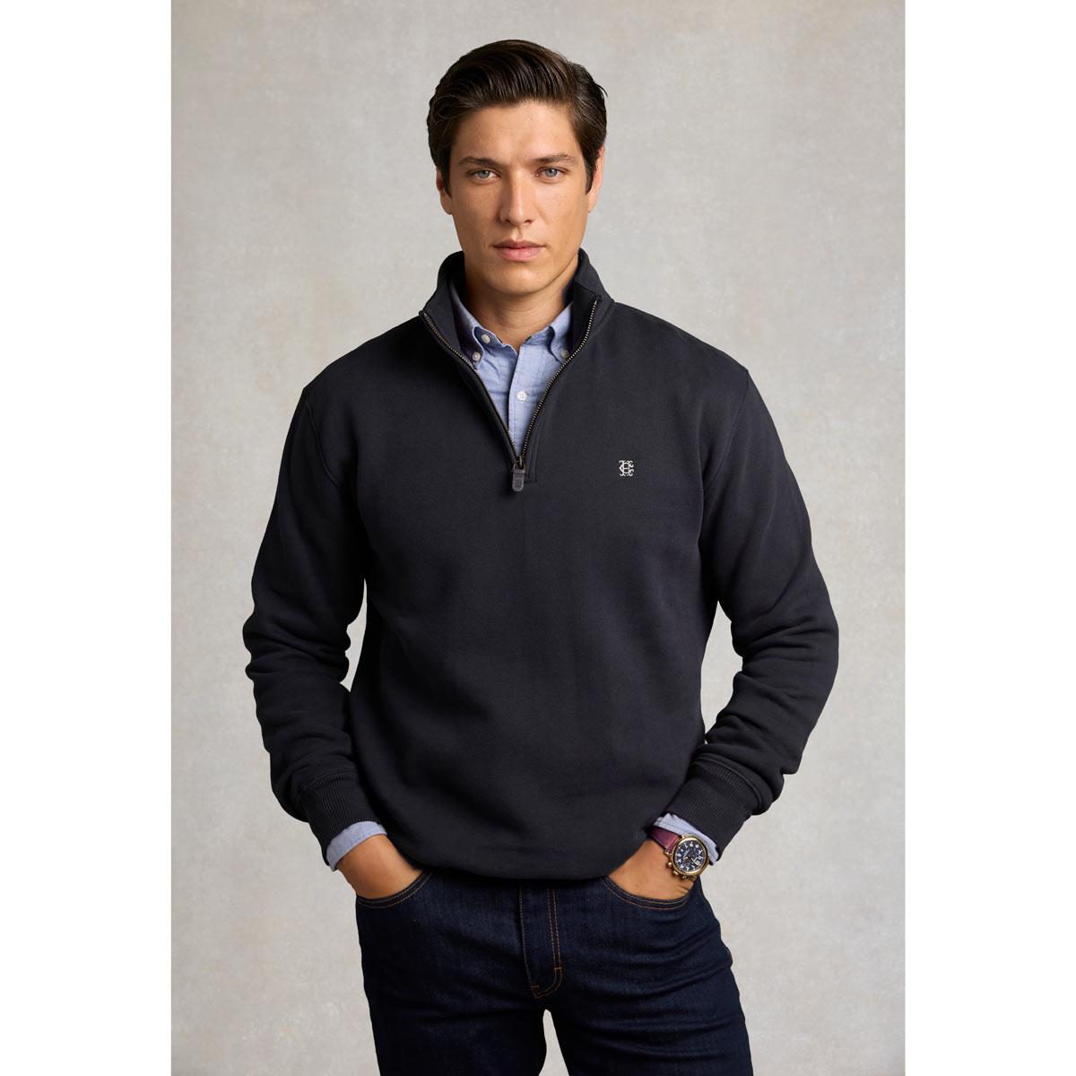 Holland Cooper Mens Classic Quarter Zip Sweatshirt