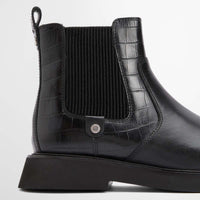 BLACK Barbour Womens Delfina Chelsea Boot GUSSET
