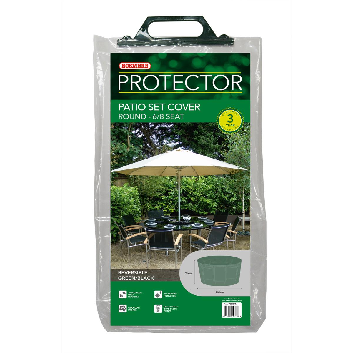 Bosmere Protector Circular Patio Set Cover /  P322XLR / 6-8 Seater