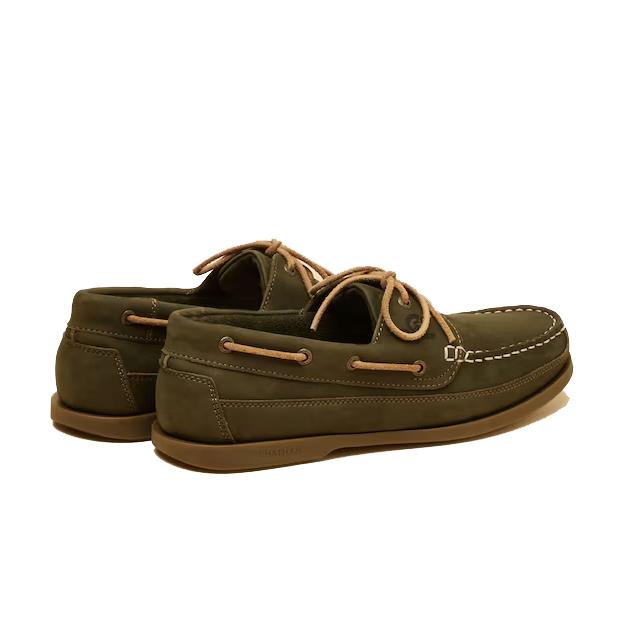 Chatham x Joules Womens Cove Deck Shoe green back