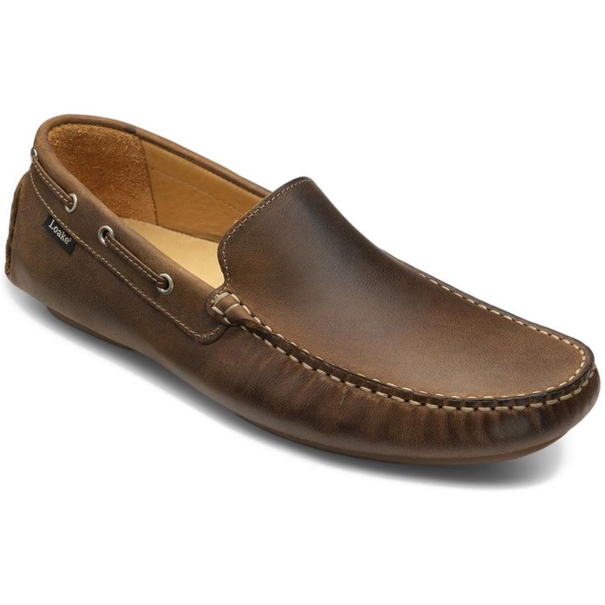 Brown Nubuck Loake Mens Donington Moccasins Shoes