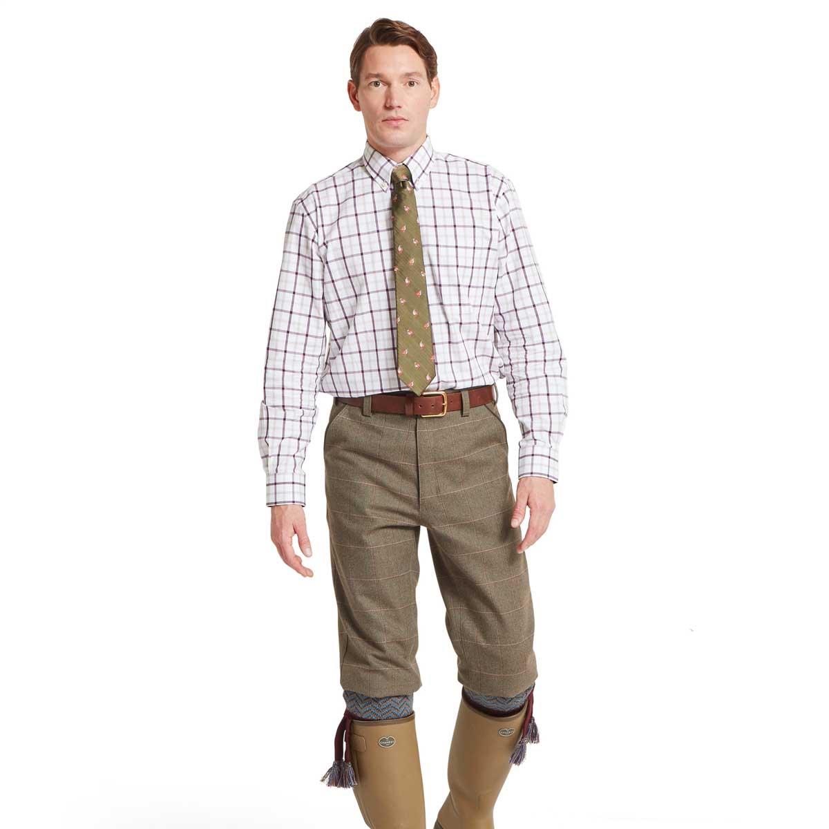 Lochlane Tweed Schoffel Ptarmigan Tweed Plus Twos On Model