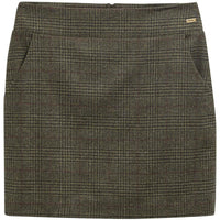 Olive Prince Of Wales Barbour Womens Browning Skirt