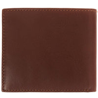 Brown/Classic Tartan Barbour Mens Colwell Leather Billfold Wallet Back