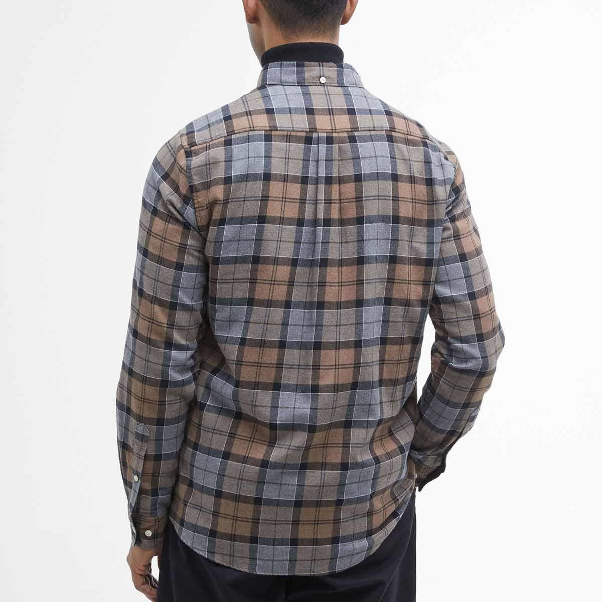 Cedarwood Barbour Mens Rasay Tailored Fit Shirt Model Back