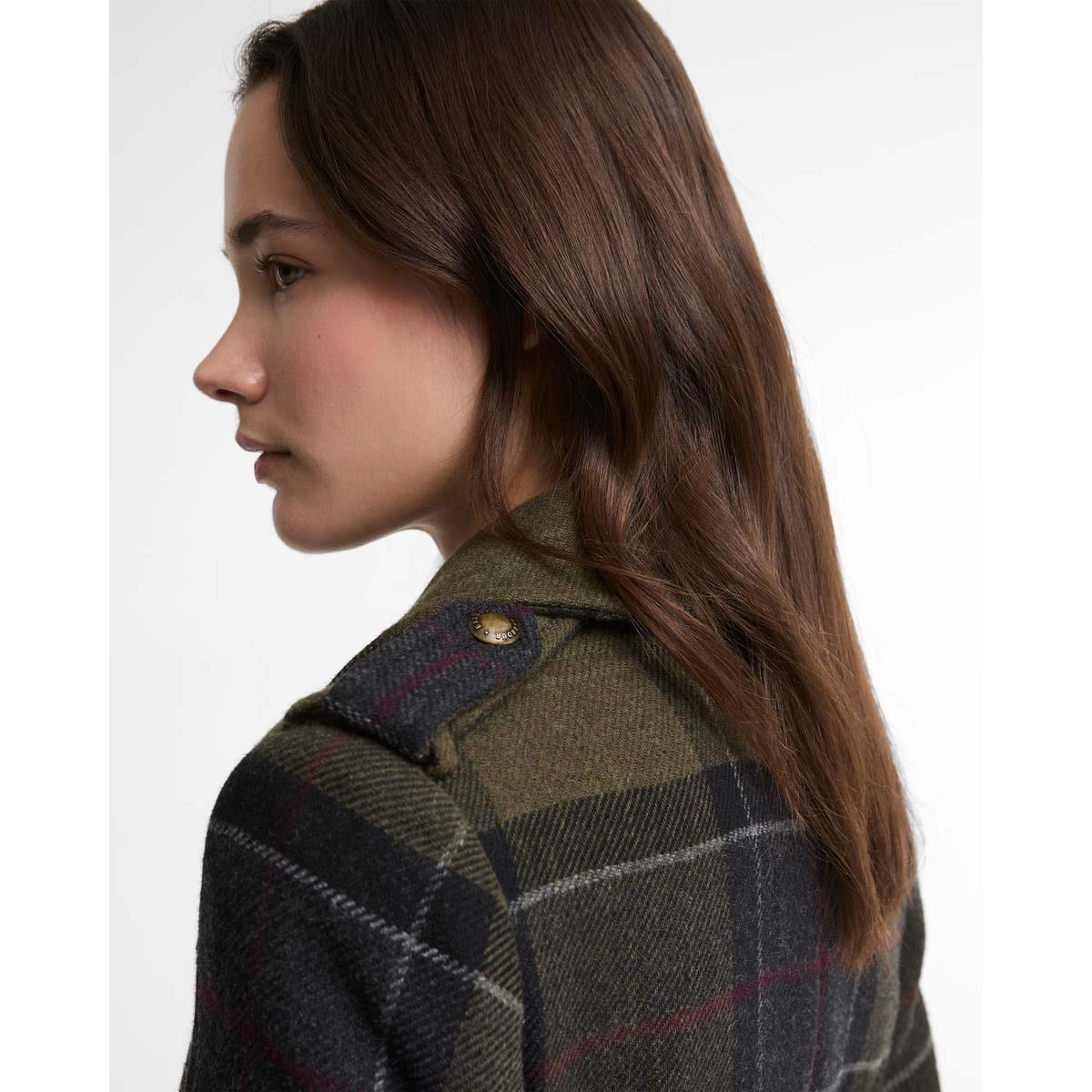 Barbour Womens Cottesmore Checked Wool Coat