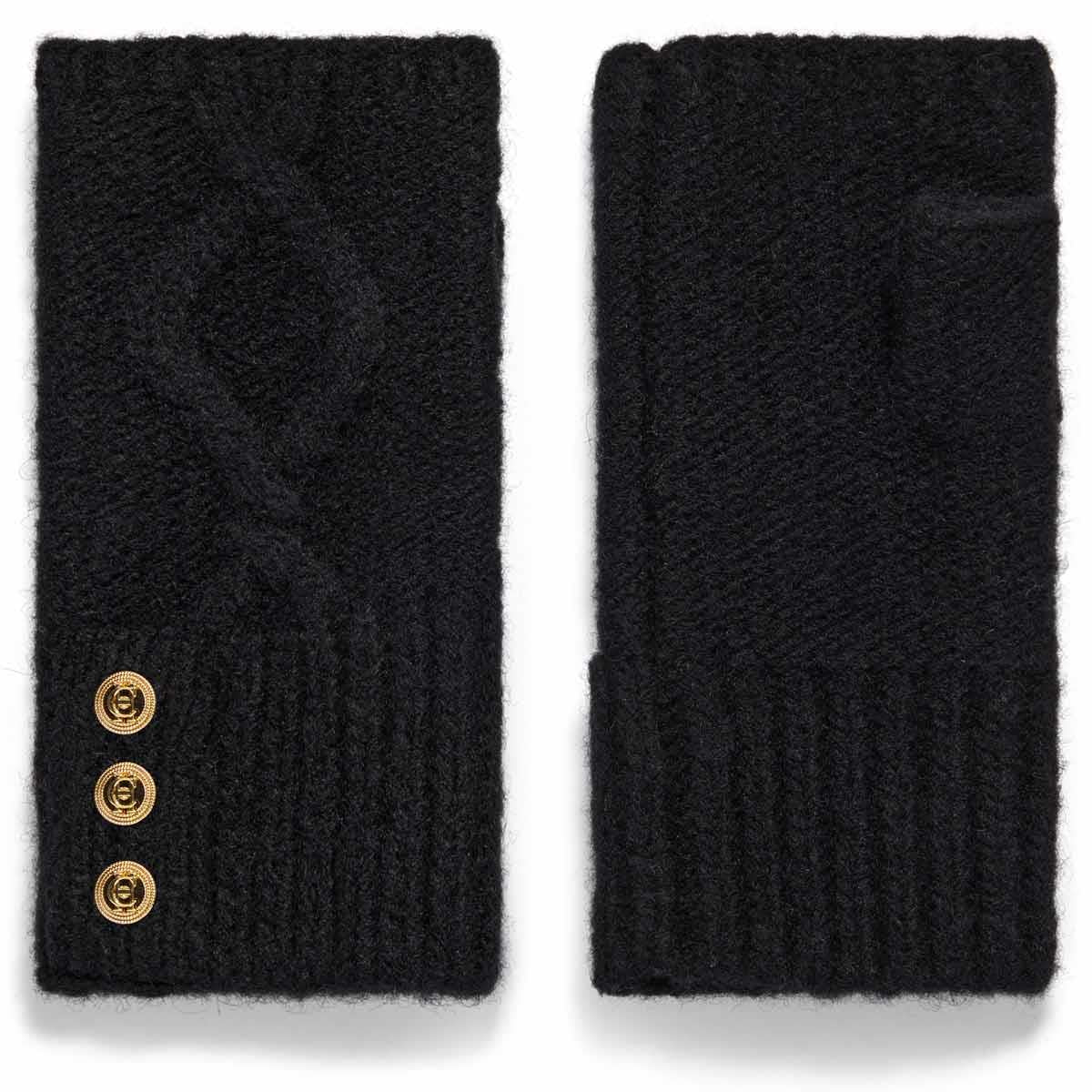 Black Holland Cooper Womens Sloane Fingerless Gloves