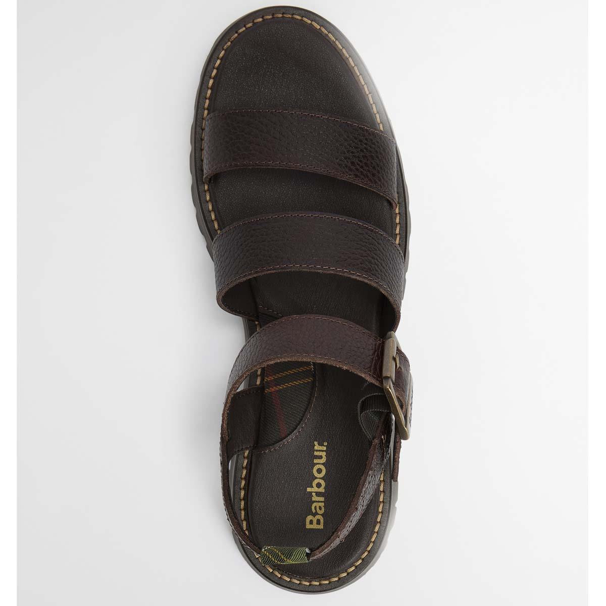 Dark Brown Barbour Gabby Sandal top