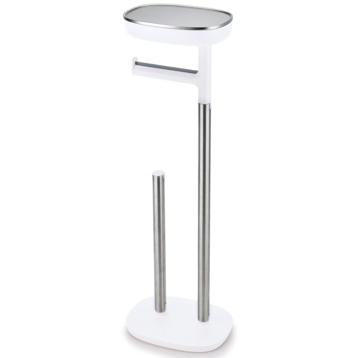 White  Joseph Joseph EasyStore Butler Standing Toilet Paper Holder