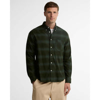 Pine Glen Barbour Mens Mineral Tartan Authentic Shirt On Model