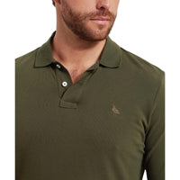 Green Schoffel Mens St Ives Long Sleeve Polo Shirt COLLAR