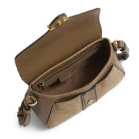 Tan Suede Fairfax & Favor Aviemore Cross Body Bag Open