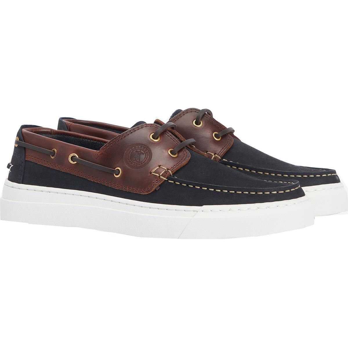 Navy/Brown Barbour Mens Bosun Boat Shoes