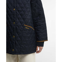 Dark Navy/Birchwood Barbour Womens Icons Modern Liddesdale Quilted POCKET