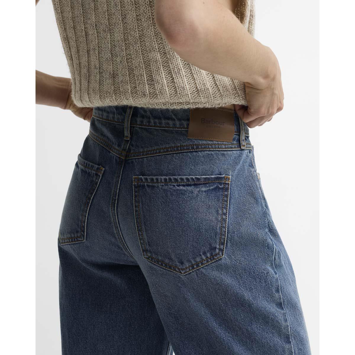 MID BLUE Barbour Womens Adalyn Jeans BUMMM