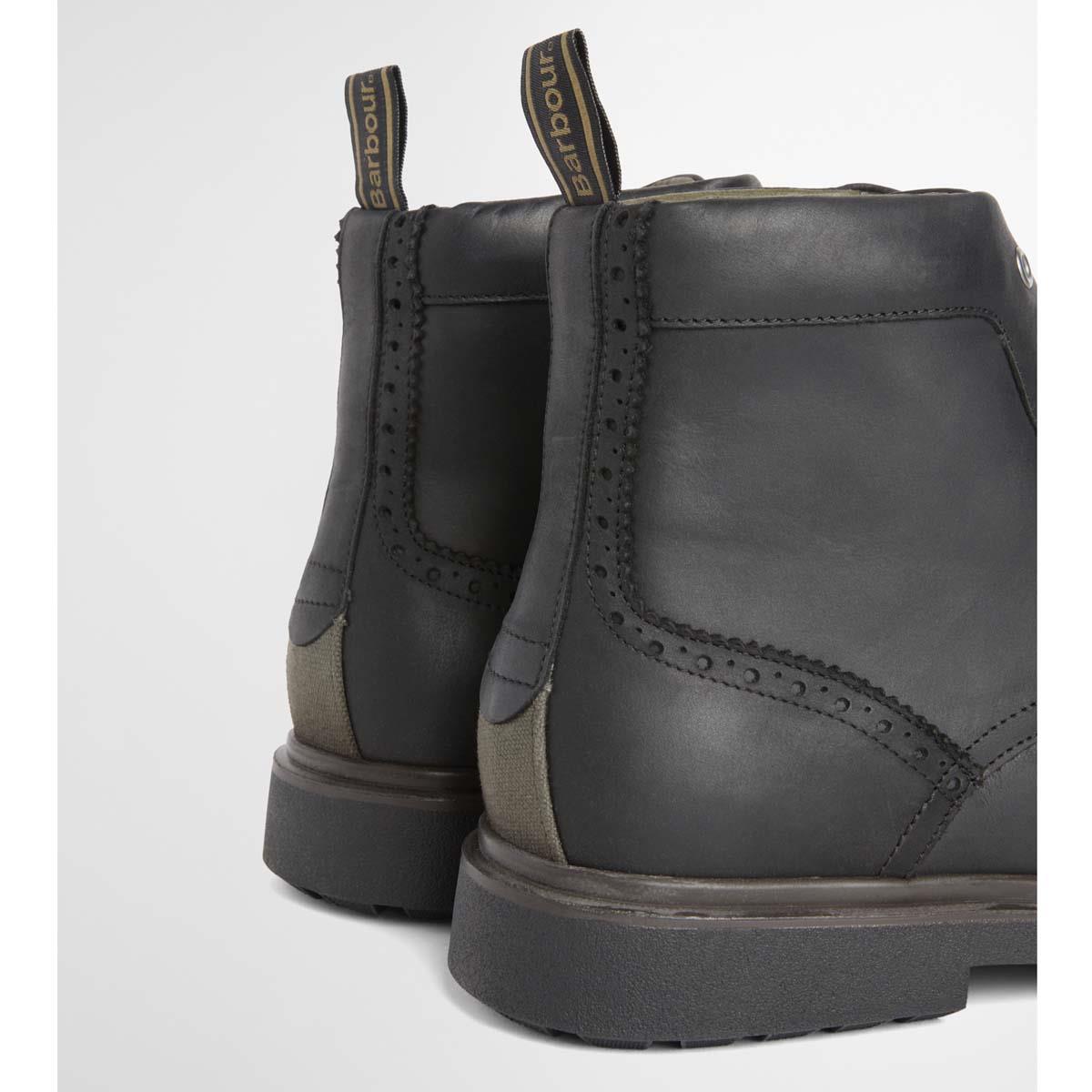 BLACK Barbour Mens Barmoor Brogue Boot TAB