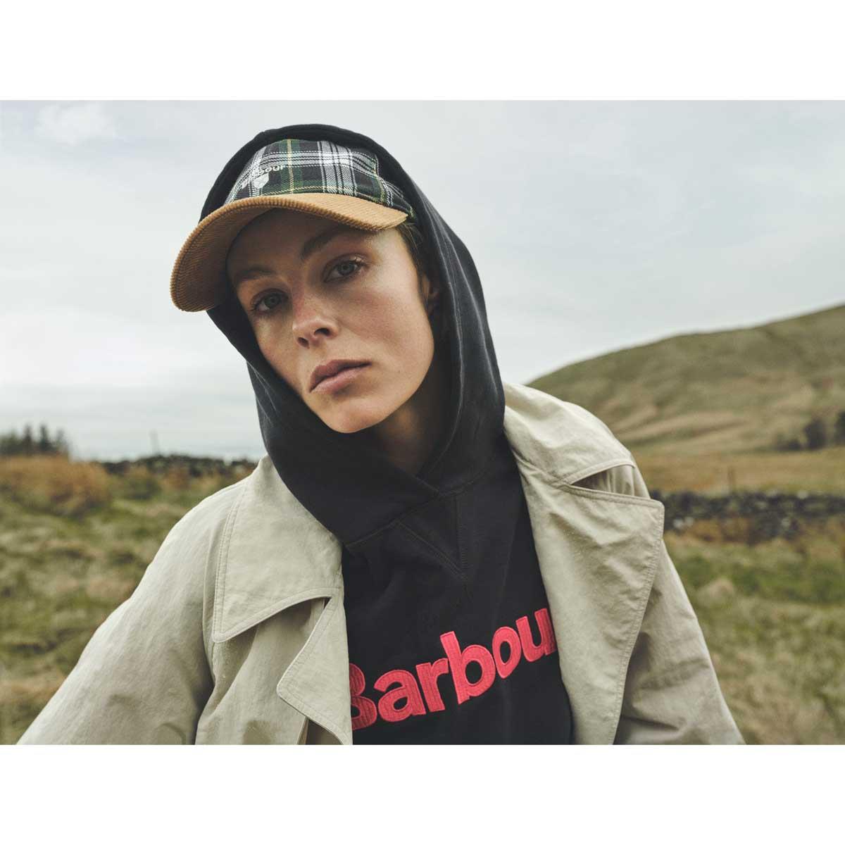 Navy Barbour Womens Hartland Hoodie Lifestyle Details