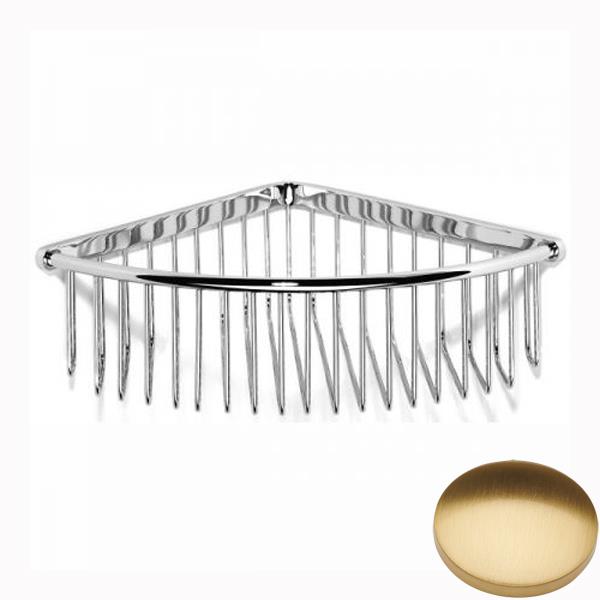 Brushed Gold Gloss Samuel Heath Corner Shower Basket N158