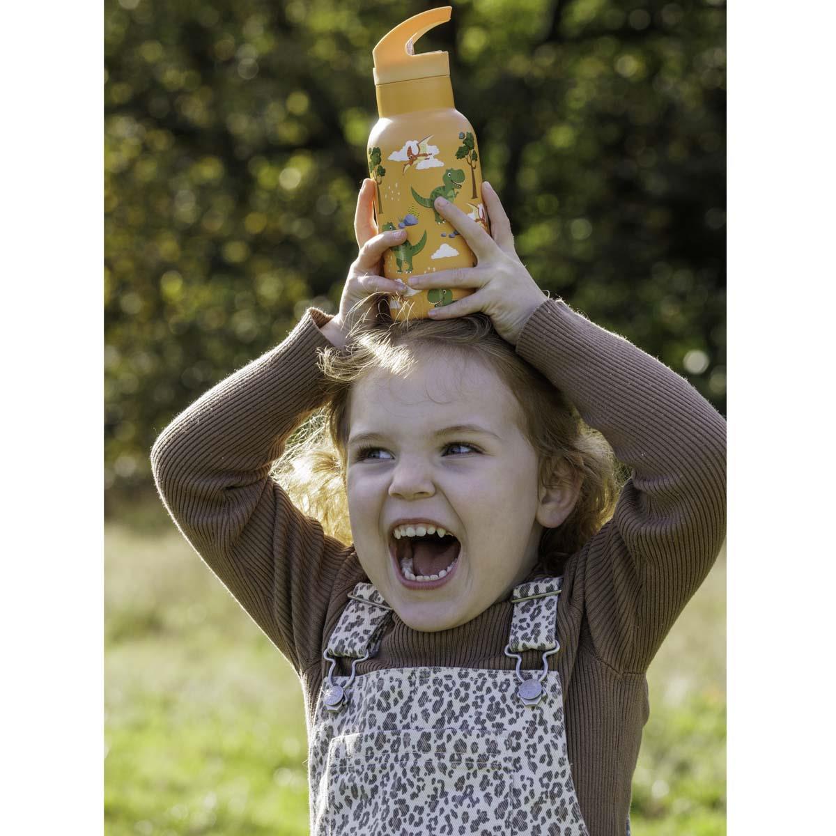 Viners Roarsome Water Bottle Flip Straw 350ml LS5