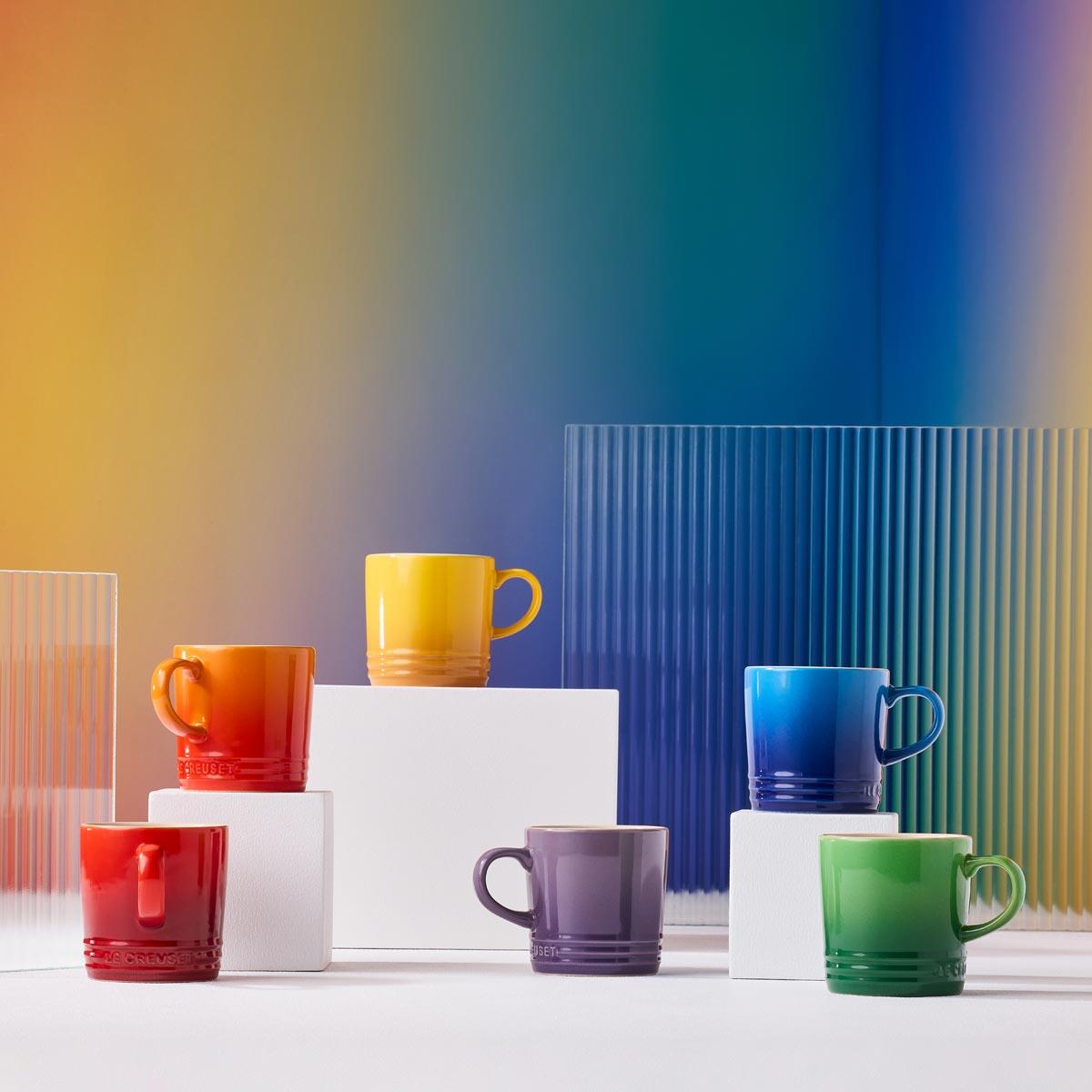 Le Creuset Stoneware Set of 6 Rainbow Mugs