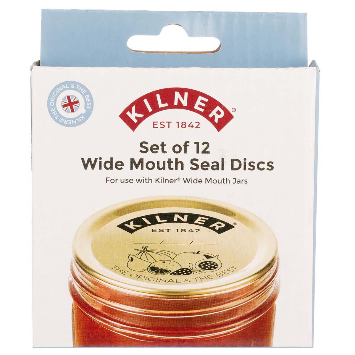 Kilner Set Of 12 Wide Mouth Preserve Jar Lid Seals box