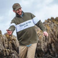 Forest/White Hoggs Of Fife Dumfries 1888 Gents 1/4 Zip Sweatshirt Lifestyle