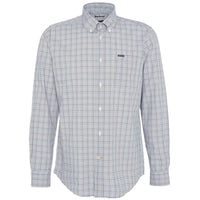 White Barbour Mens Windale Tailored Fit Checked Shirt