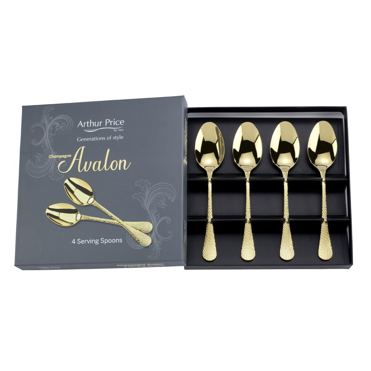 Arthur Price Champagne Avalon Set of 4 Serving Spoons