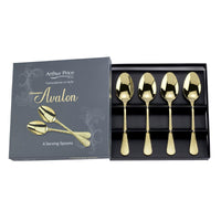 Arthur Price Champagne Avalon Set of 4 Serving Spoons