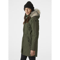 Utility Green Helly Hansen Womens Irma Parka On Model
