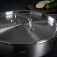 Kuhn Rikon Culinary Fiveply Serving Pan With Lid Detail