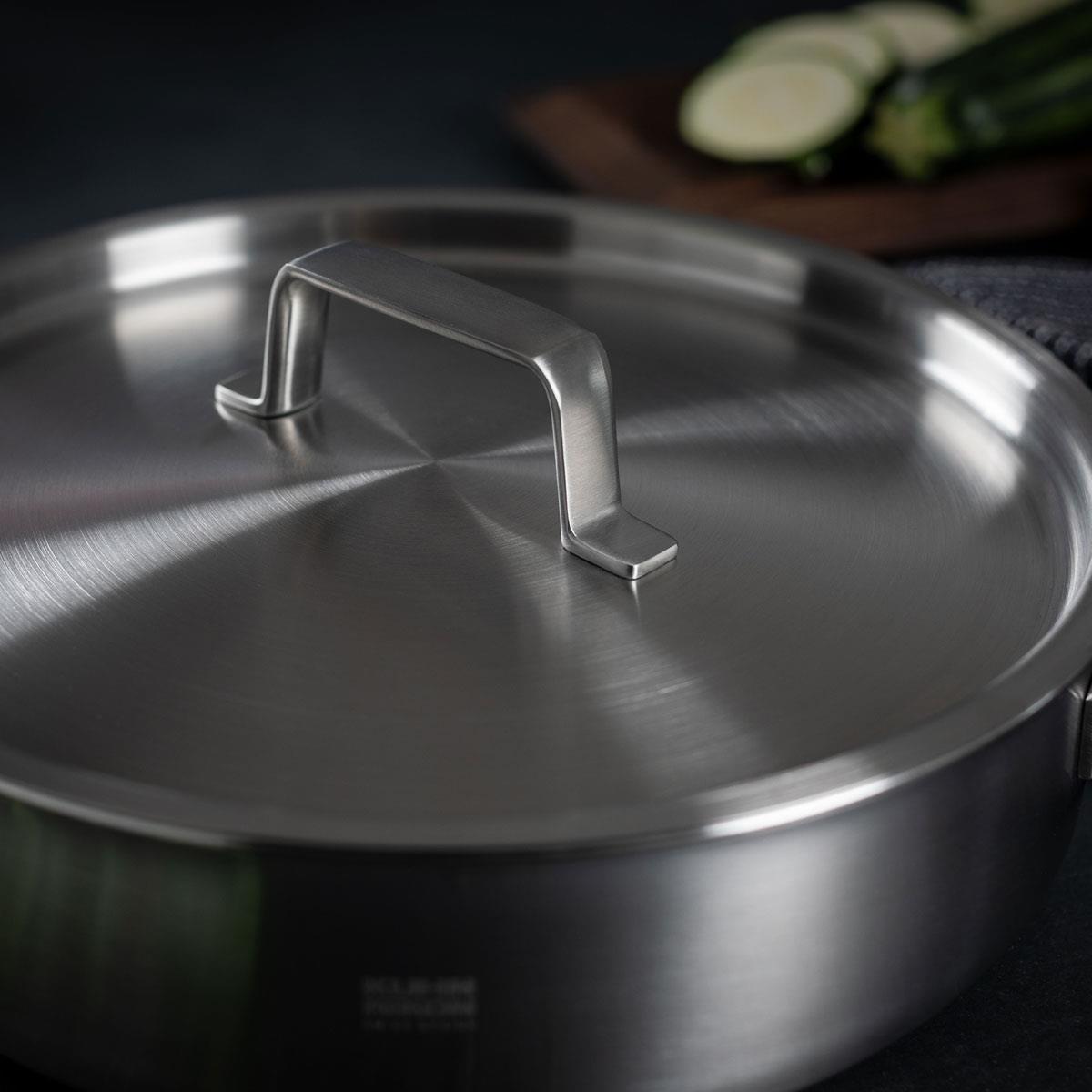 Kuhn Rikon Culinary Fiveply Serving Pan With Lid Detail