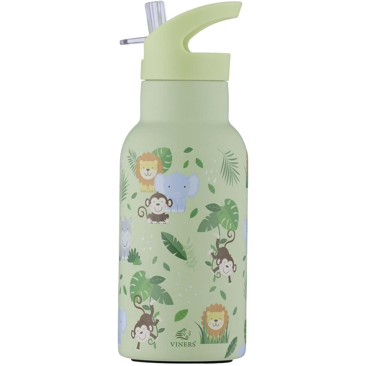 Viners Jungle Water Bottle Flip Straw 350ml