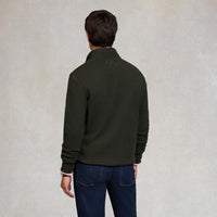 Racing Green Holland Cooper Mens Quarter Zip Sweat On Model Back