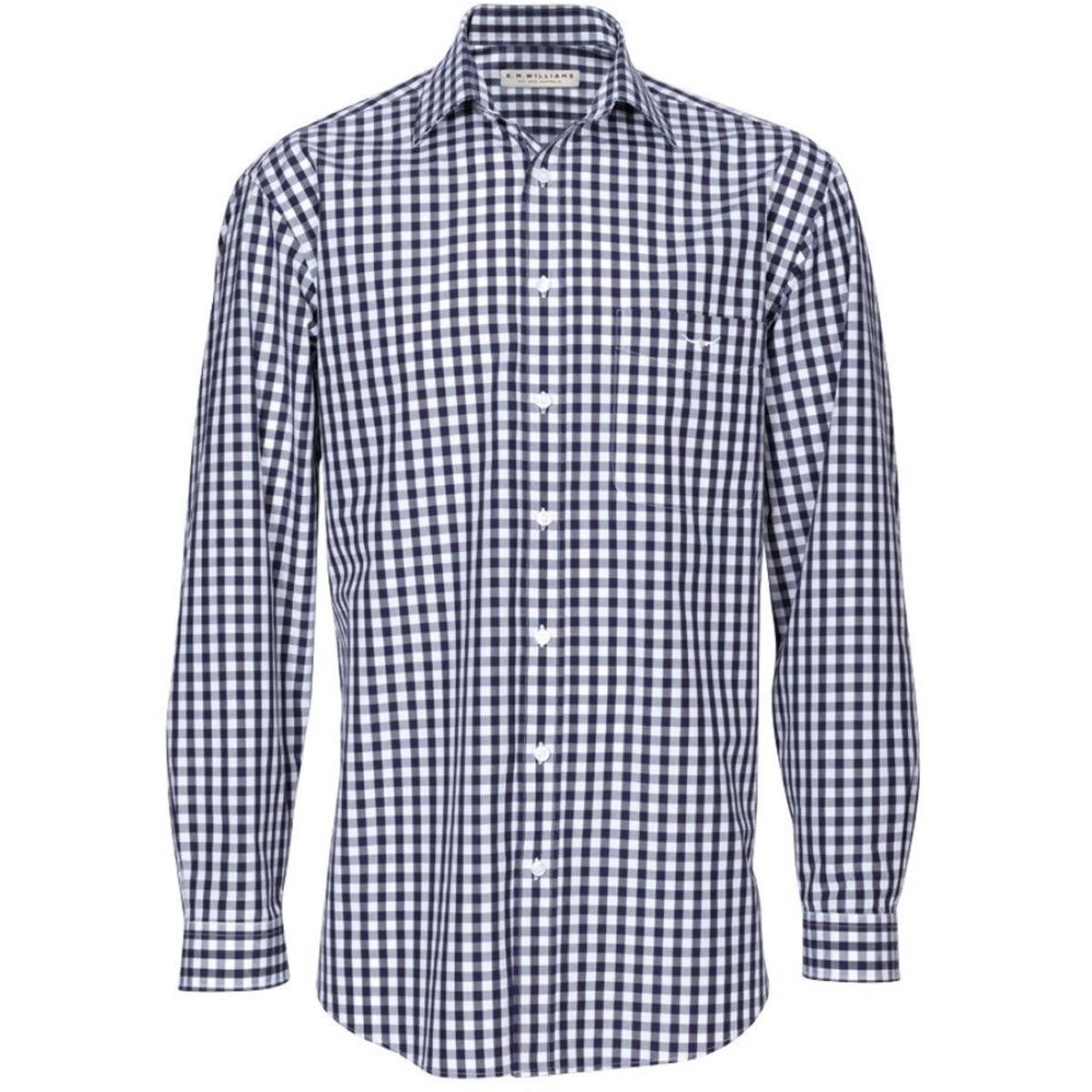Navy/White R.M. Williams Mens Collins Shirt