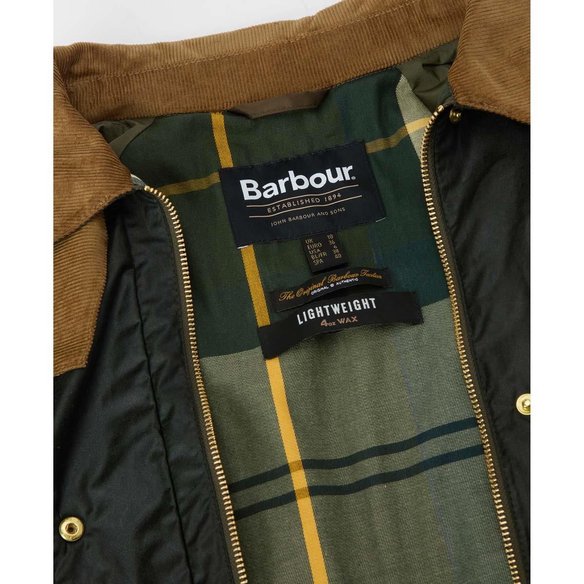 Fern/Ancient Barbour Womens Argill Wax Jacket inner
