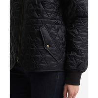 Black Barbour Womens Hermione Quilted Jacket Pocket