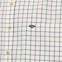 Navy/Green/Wine Hoggs Of Fife Mens Fenwick Tattersall Shirt logo
