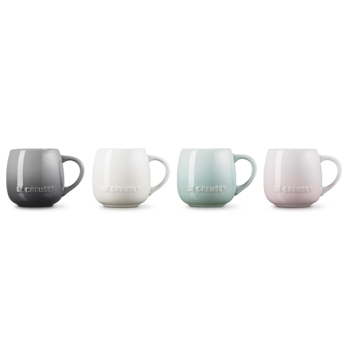Le Creuset Stoneware Coupe Set of 4 Mugs side