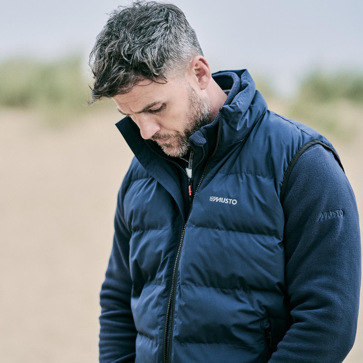 Navy Musto Mens Marina Quilted Vest Lifestyle
