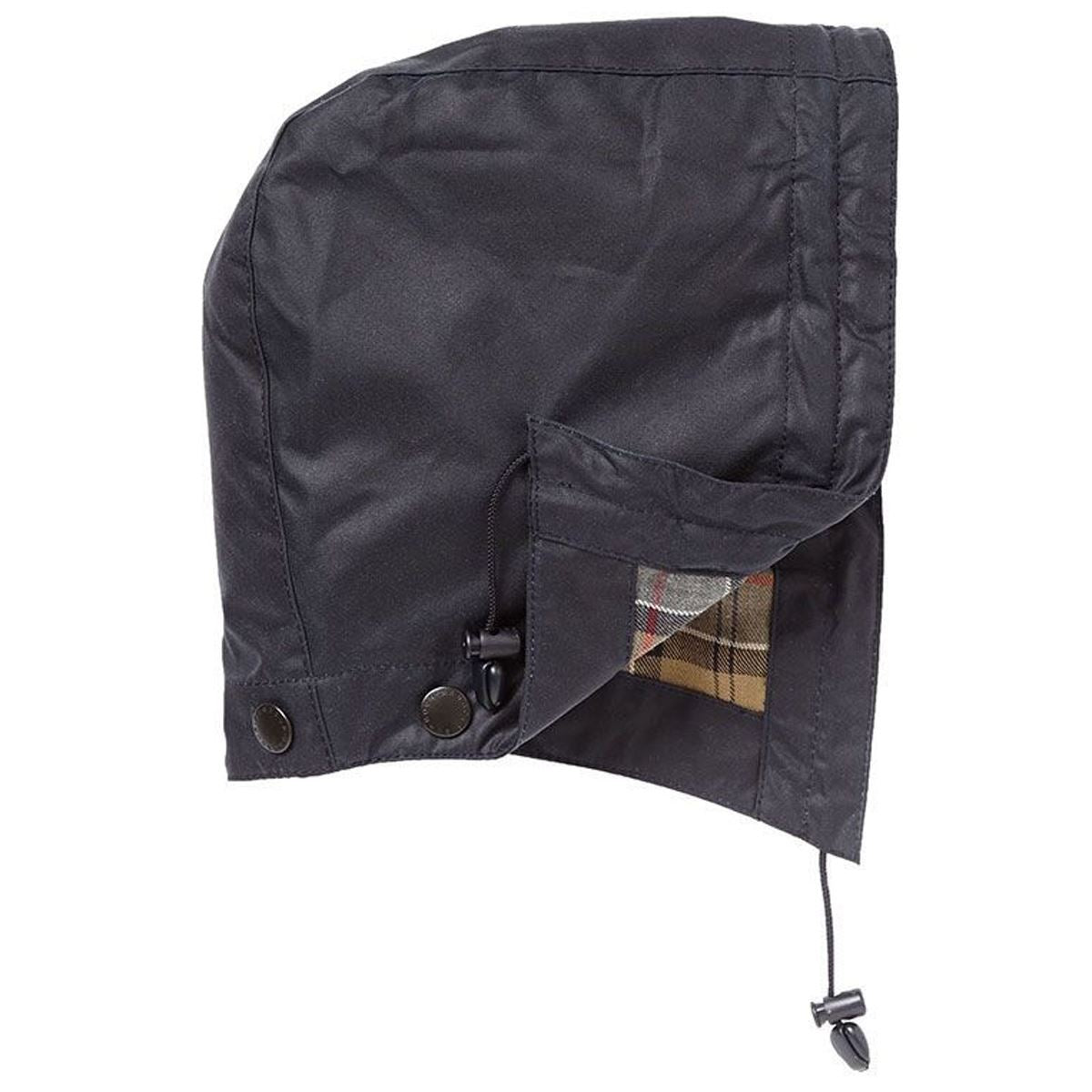 Navy Barbour Waxed Cotton Hood