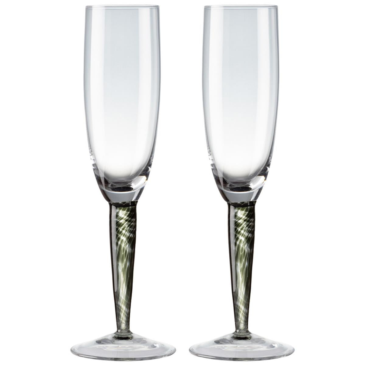 Denby Jet Champagne Flute Pack Of 2