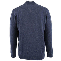 Albert and Maurice Netherton Zip Neck Lambswool Jumper Dark Navy