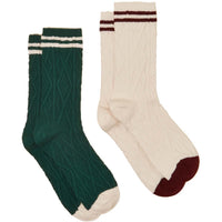 Joules Womens Cable Volley Socks 2 Pack