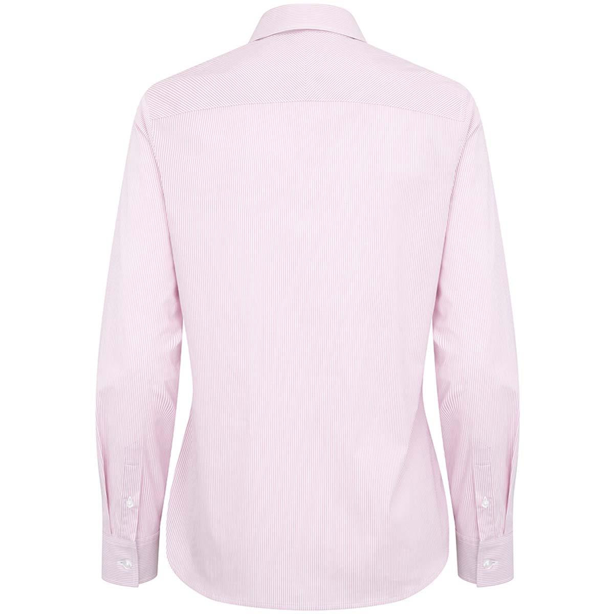 Pink Stripe Hoggs Of Fife Ingliston Womens Stretch Stripe Shirt Back