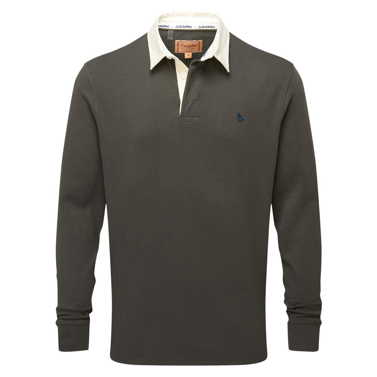 Peat Green  Schoffel Mens Porthallow Rugby Shirt